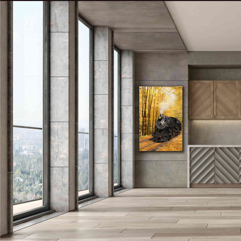 Image of 'Fall Locomotive' by Lori Deiter Canvas Wall Art,40 x 60