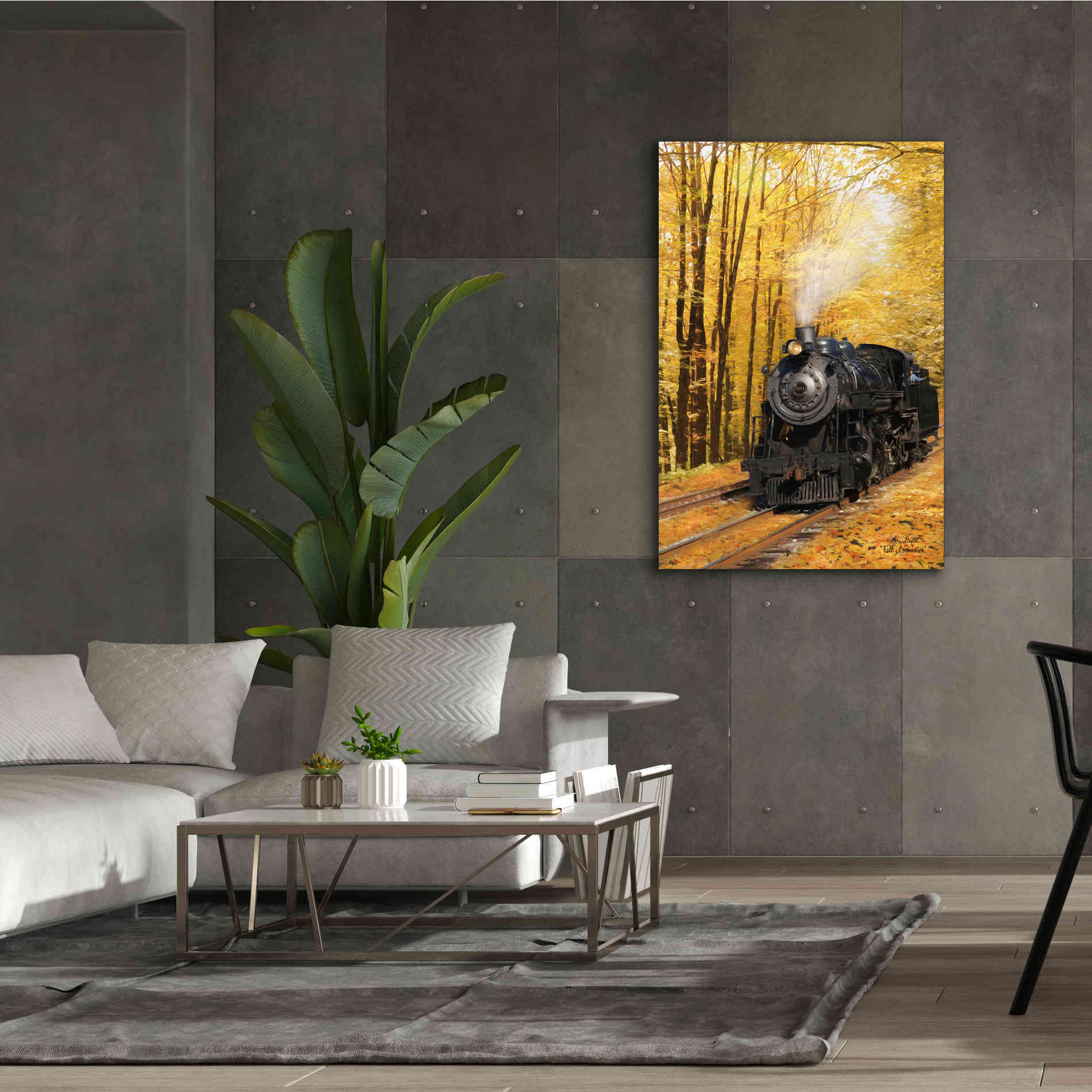 'Fall Locomotive' by Lori Deiter Canvas Wall Art,40 x 60