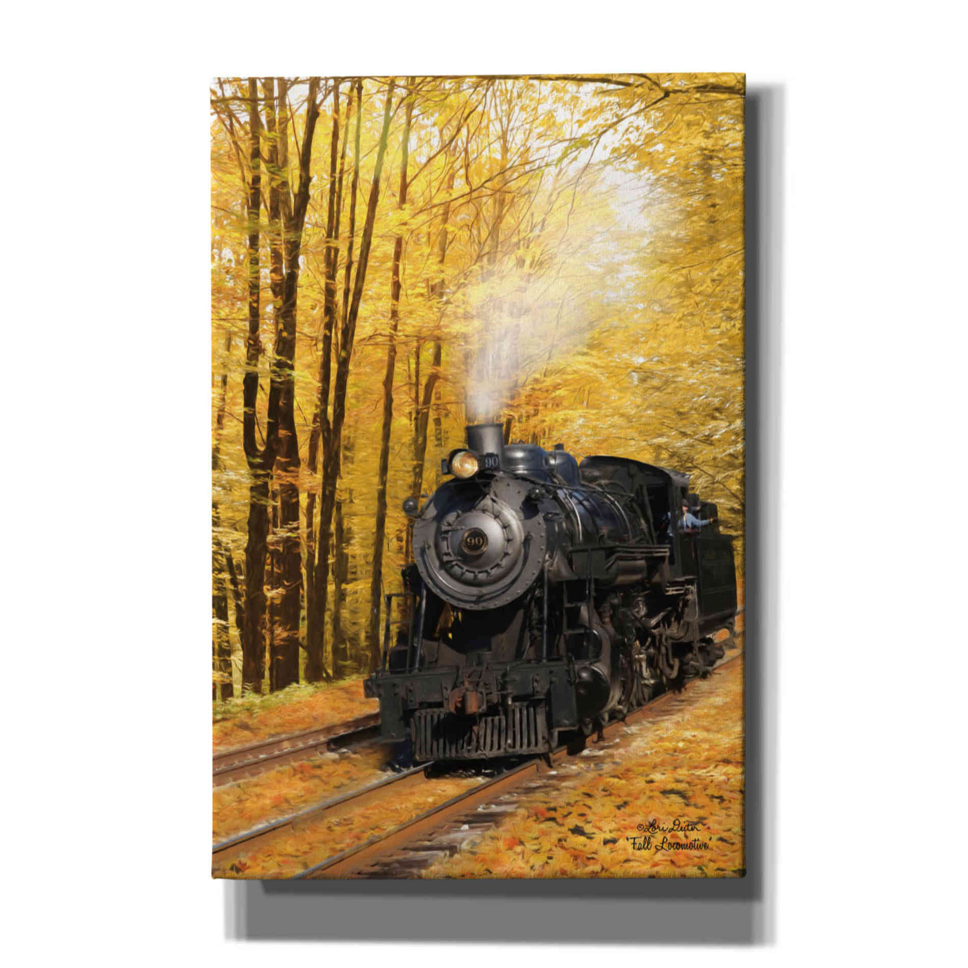 'Fall Locomotive' by Lori Deiter Canvas Wall Art
