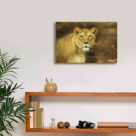 Image of 'Tribal Lioness' by Lori Deiter Canvas Wall Art,18 x 12