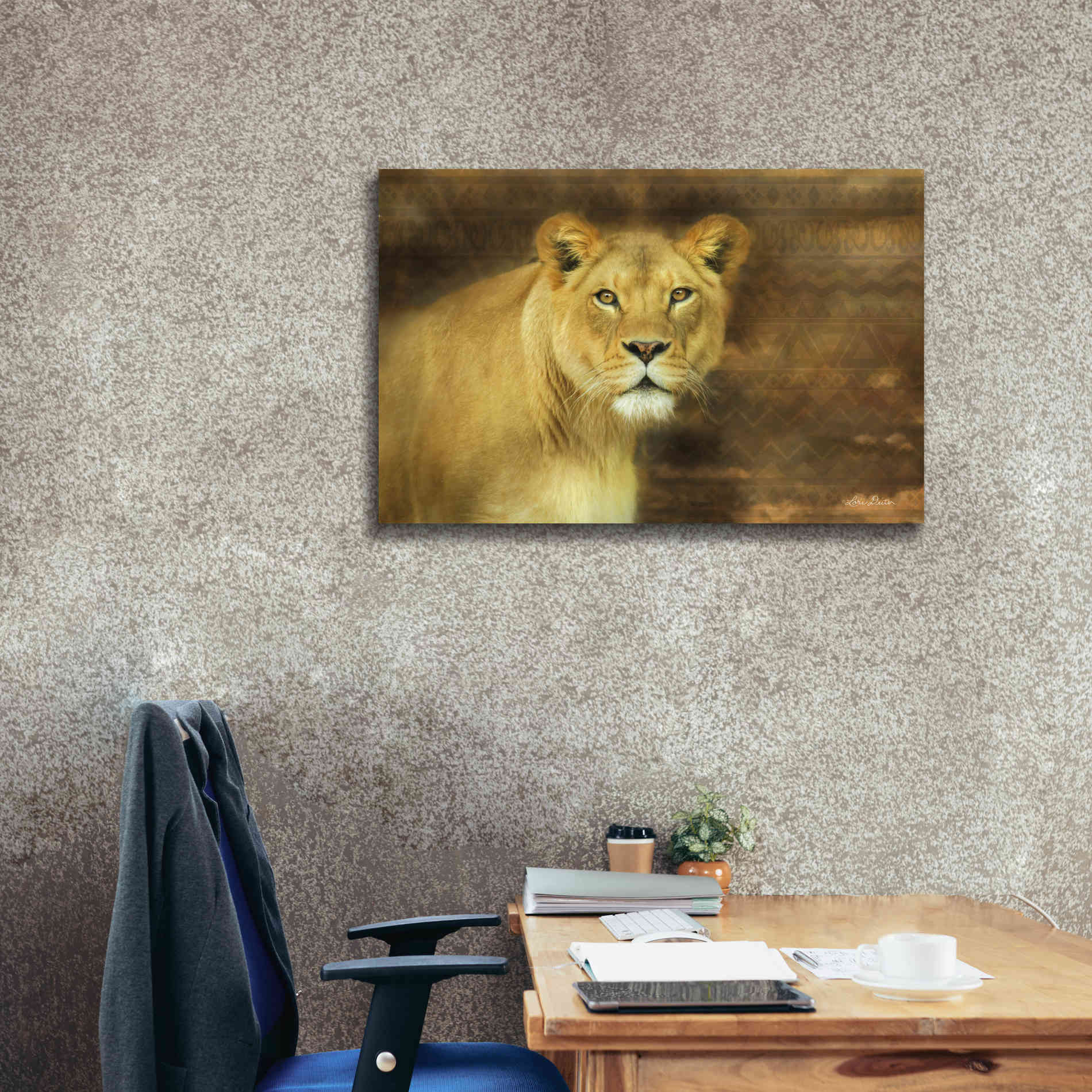 'Tribal Lioness' by Lori Deiter Canvas Wall Art,40 x 26