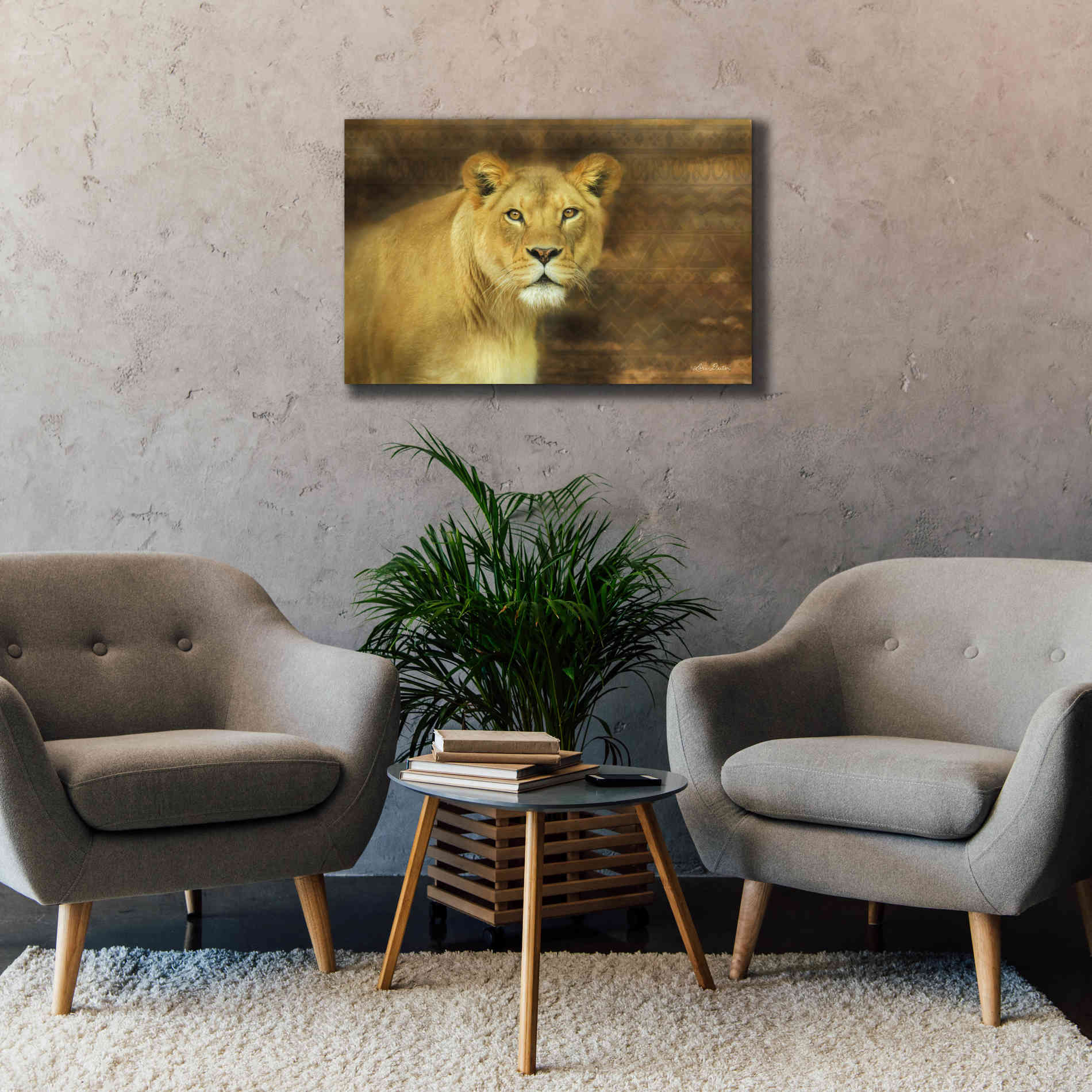 'Tribal Lioness' by Lori Deiter Canvas Wall Art,40 x 26