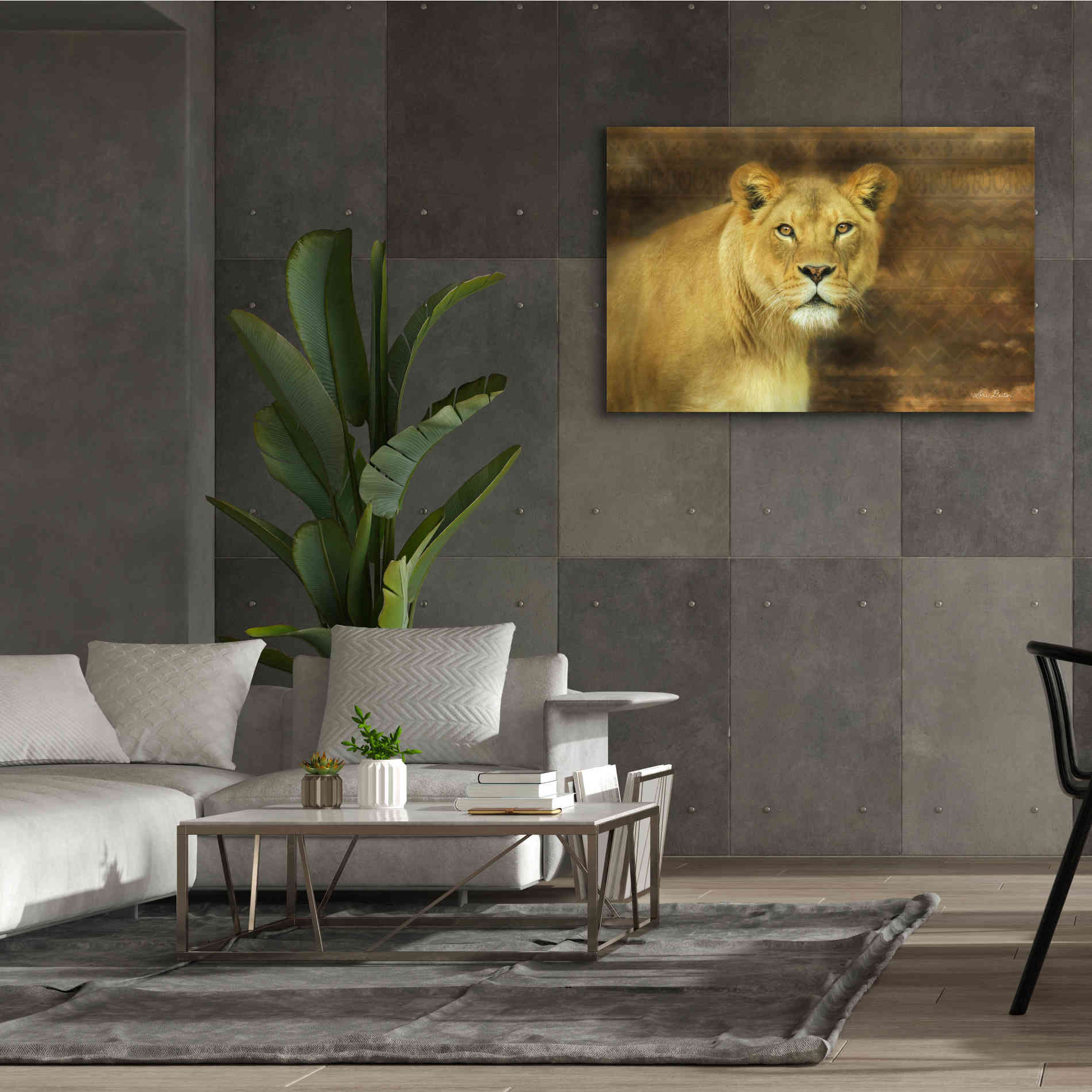 'Tribal Lioness' by Lori Deiter Canvas Wall Art,60 x 40