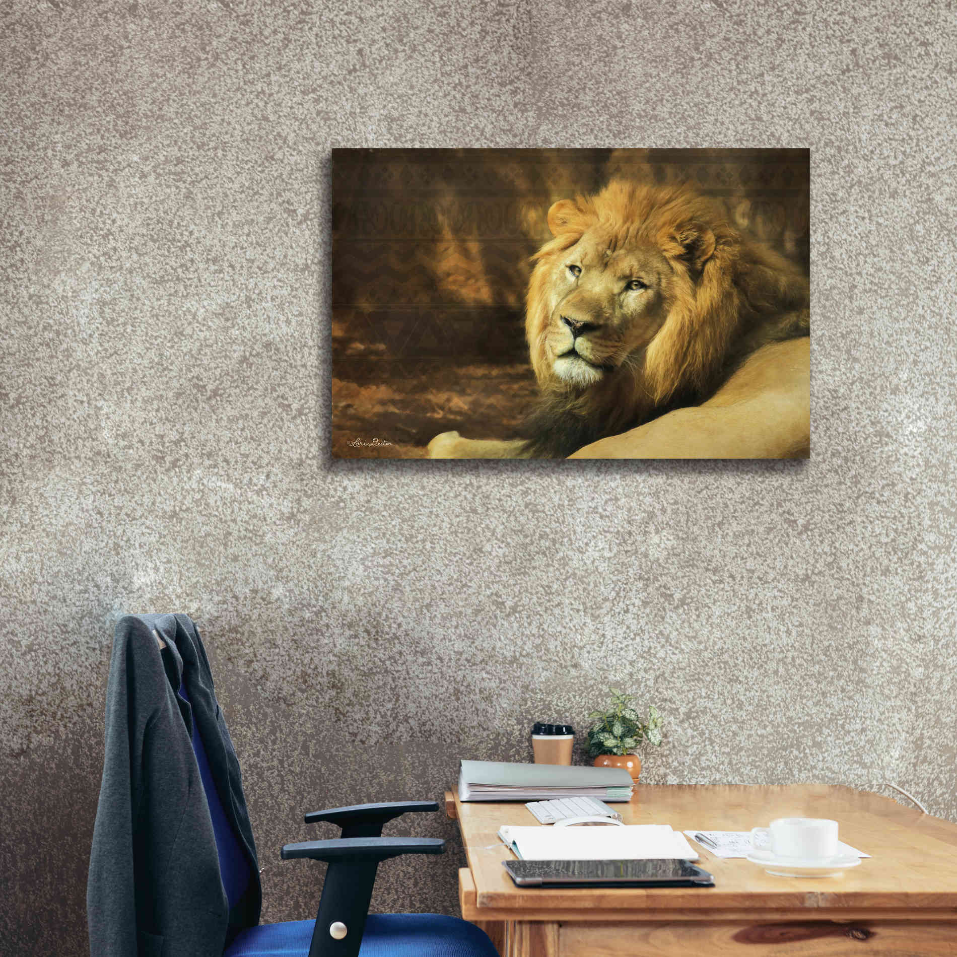 'Tribal Lion' by Lori Deiter Canvas Wall Art,40 x 26