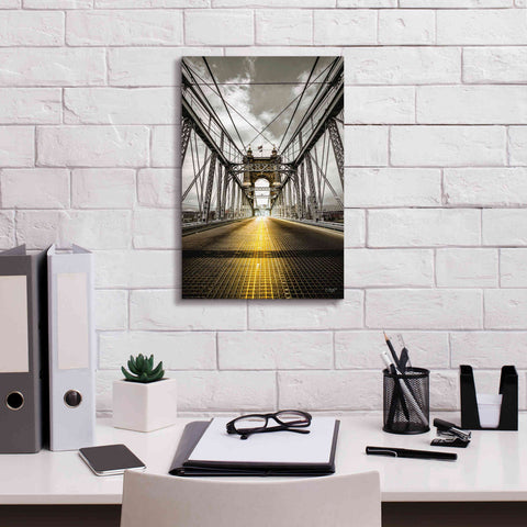 Image of 'Bridge Aglow' by Donnie Quillen Canvas Wall Art,12 x 18