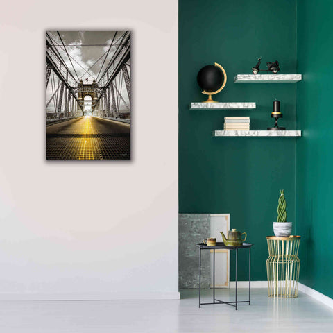 Image of 'Bridge Aglow' by Donnie Quillen Canvas Wall Art,26 x 40