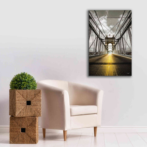 Image of 'Bridge Aglow' by Donnie Quillen Canvas Wall Art,26 x 40