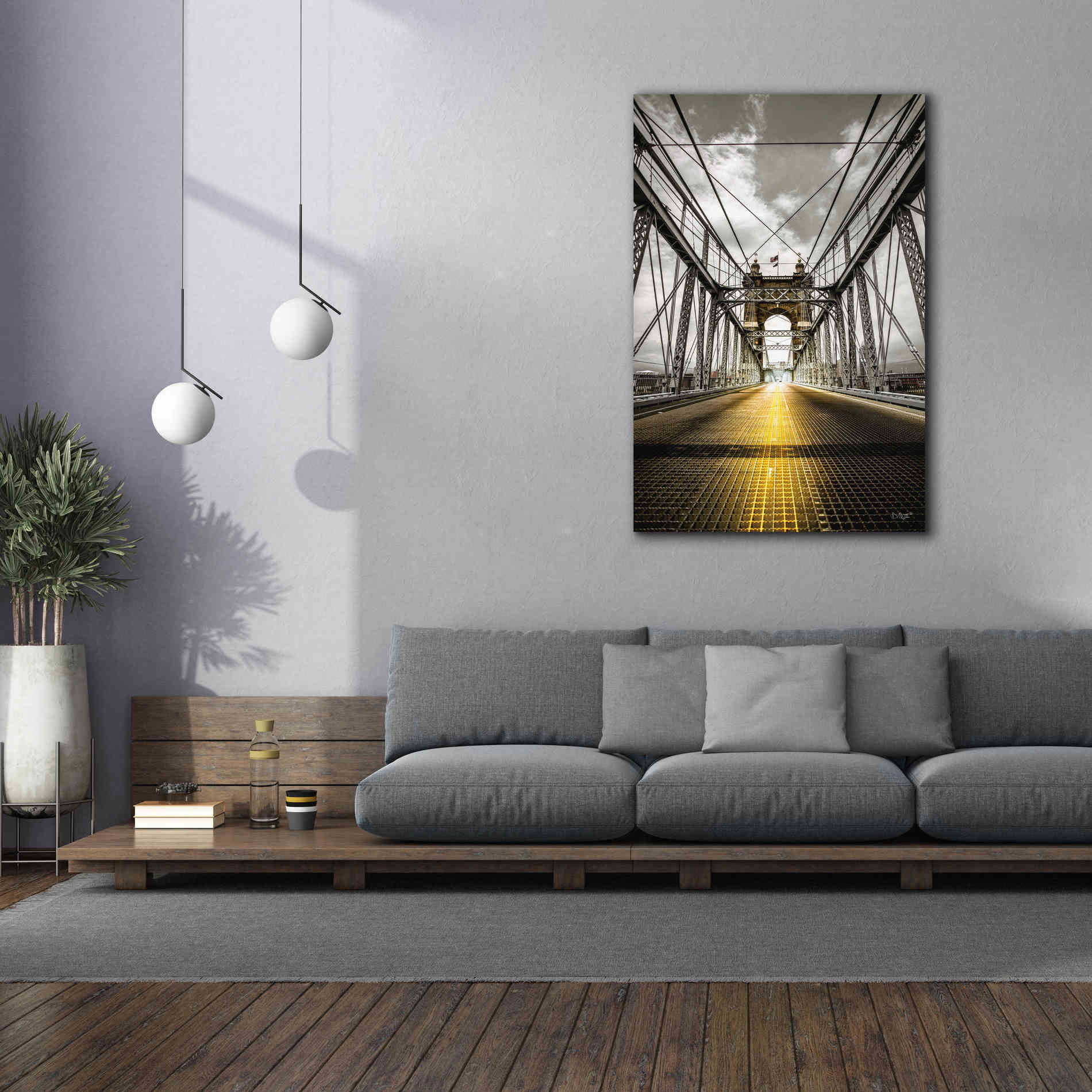 'Bridge Aglow' by Donnie Quillen Canvas Wall Art,40 x 60