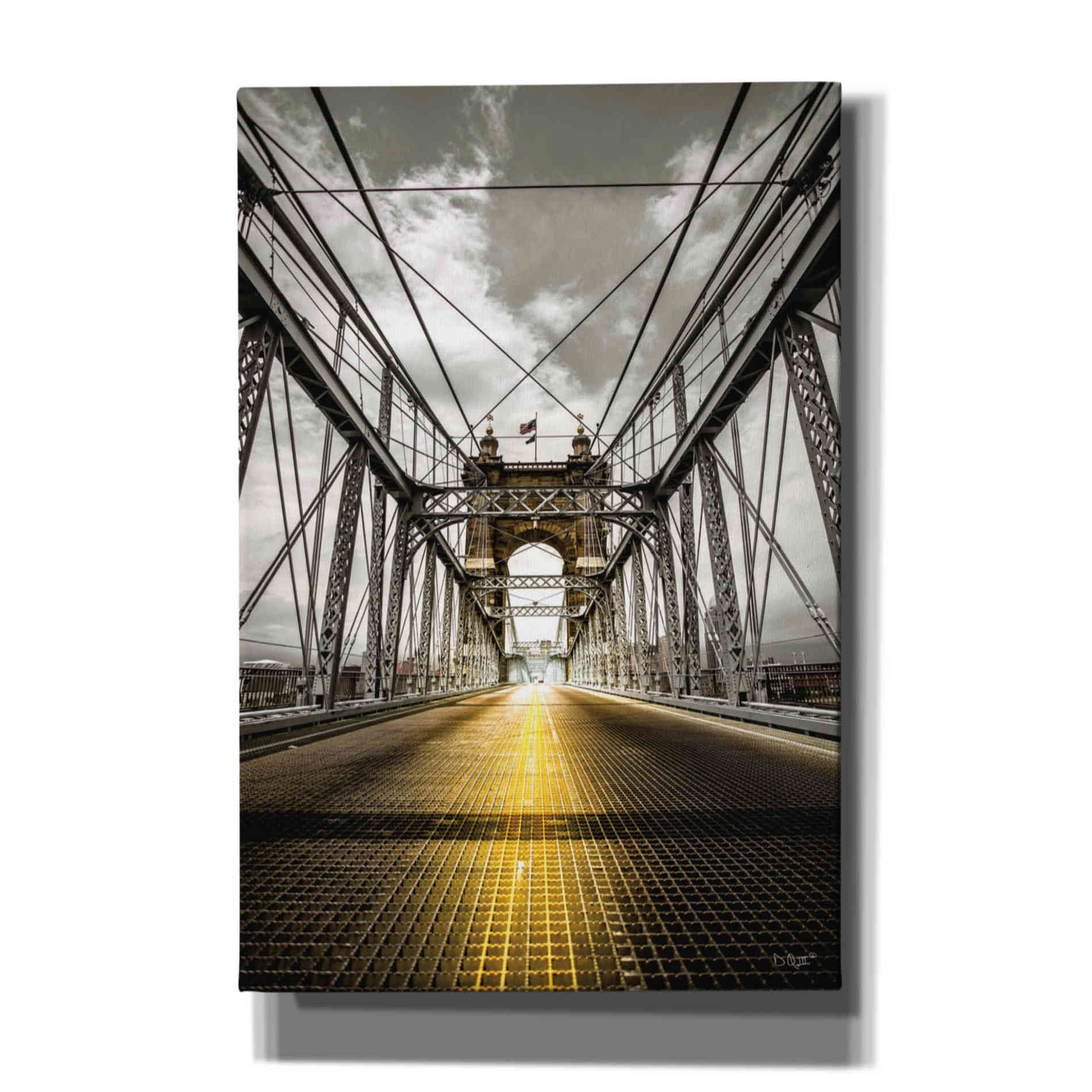 'Bridge Aglow' by Donnie Quillen Canvas Wall Art