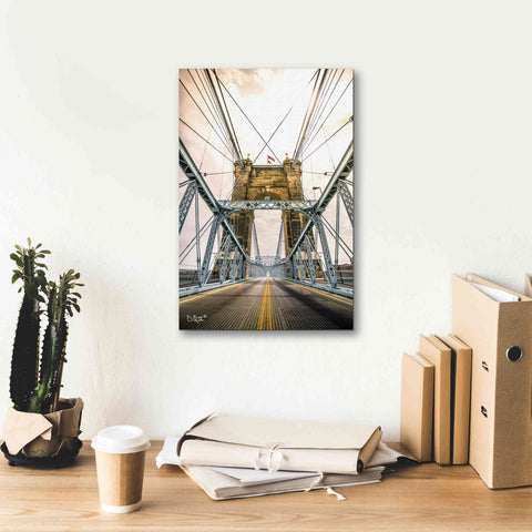 Image of 'Bridge to Ohio' by Donnie Quillen Canvas Wall Art,12 x 18