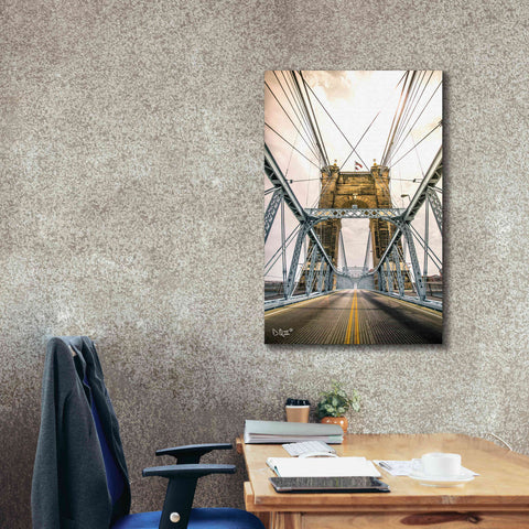 Image of 'Bridge to Ohio' by Donnie Quillen Canvas Wall Art,26 x 40