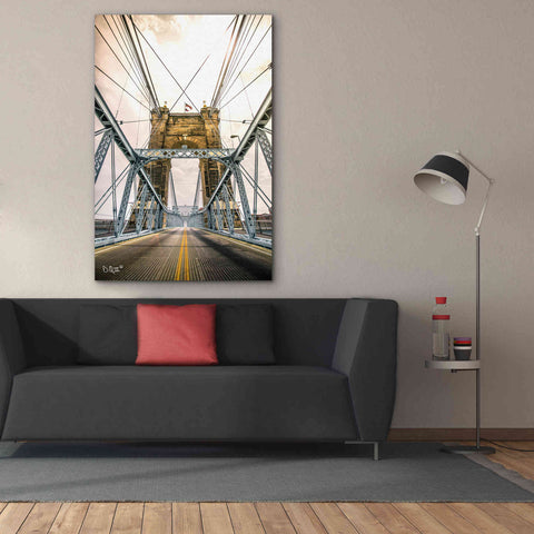 Image of 'Bridge to Ohio' by Donnie Quillen Canvas Wall Art,40 x 60