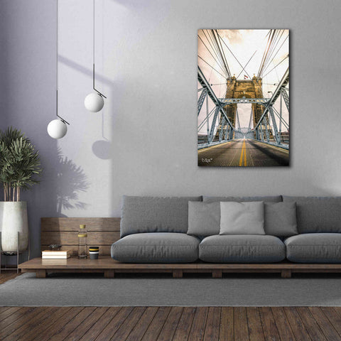 Image of 'Bridge to Ohio' by Donnie Quillen Canvas Wall Art,40 x 60