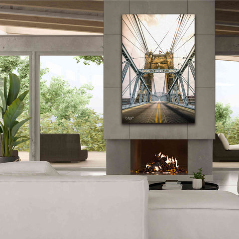 Image of 'Bridge to Ohio' by Donnie Quillen Canvas Wall Art,40 x 60