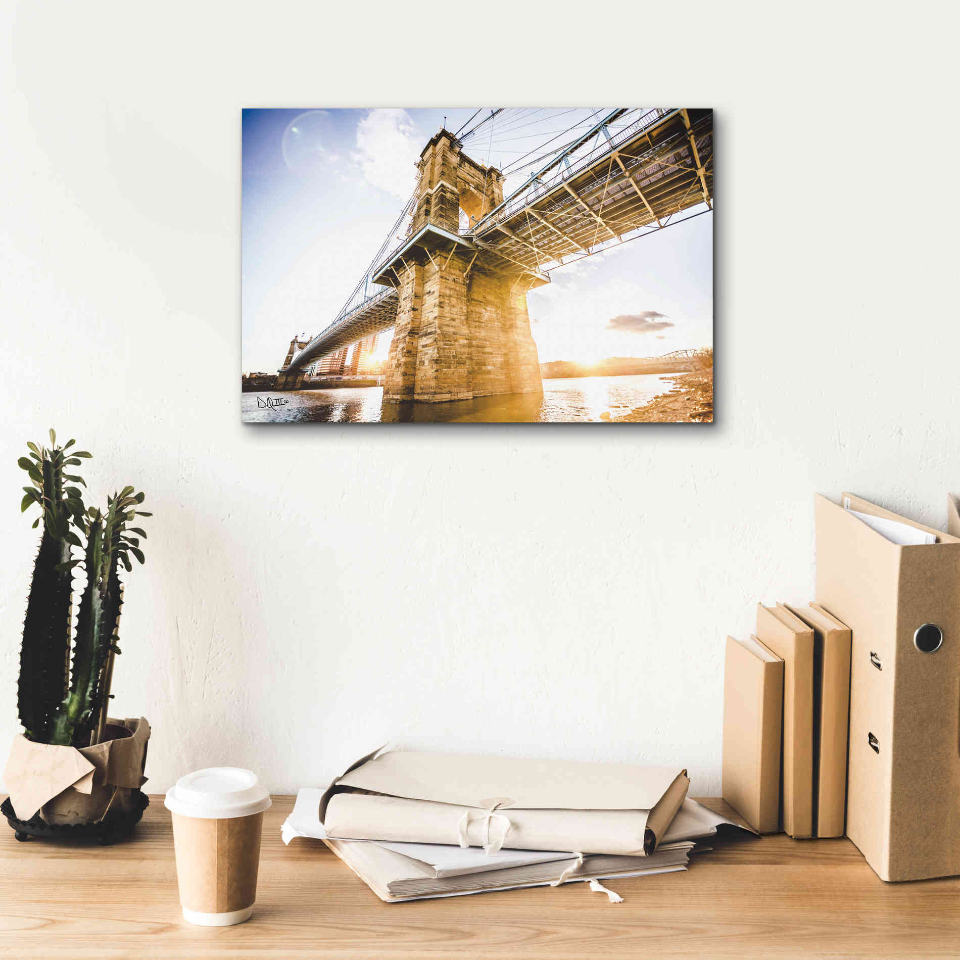 'Double Sunset' by Donnie Quillen Canvas Wall Art,18 x 12