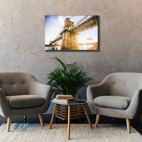 Image of 'Double Sunset' by Donnie Quillen Canvas Wall Art,40 x 26