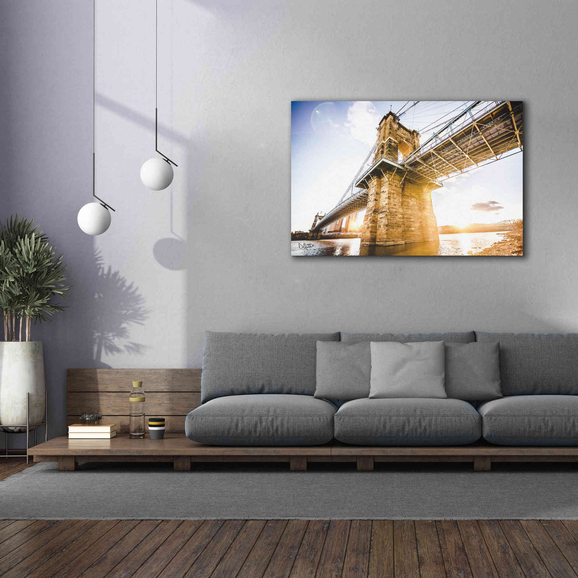 'Double Sunset' by Donnie Quillen Canvas Wall Art,60 x 40