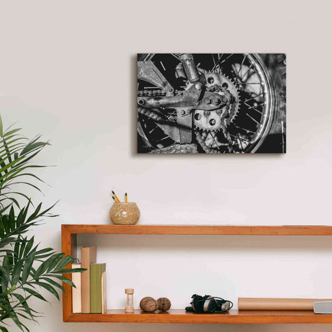 Image of 'Rusted Spoke' by Donnie Quillen Canvas Wall Art,18 x 12