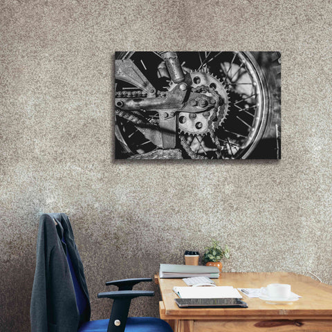 Image of 'Rusted Spoke' by Donnie Quillen Canvas Wall Art,40 x 26