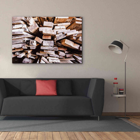 Image of 'Wood Pile' by Donnie Quillen Canvas Wall Art,60 x 40