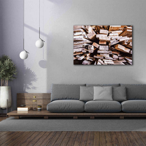 Image of 'Wood Pile' by Donnie Quillen Canvas Wall Art,60 x 40