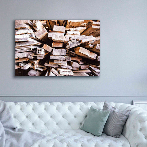 Image of 'Wood Pile' by Donnie Quillen Canvas Wall Art,60 x 40