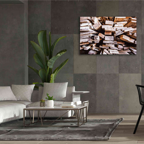 Image of 'Wood Pile' by Donnie Quillen Canvas Wall Art,60 x 40