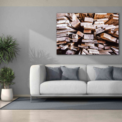 Image of 'Wood Pile' by Donnie Quillen Canvas Wall Art,60 x 40