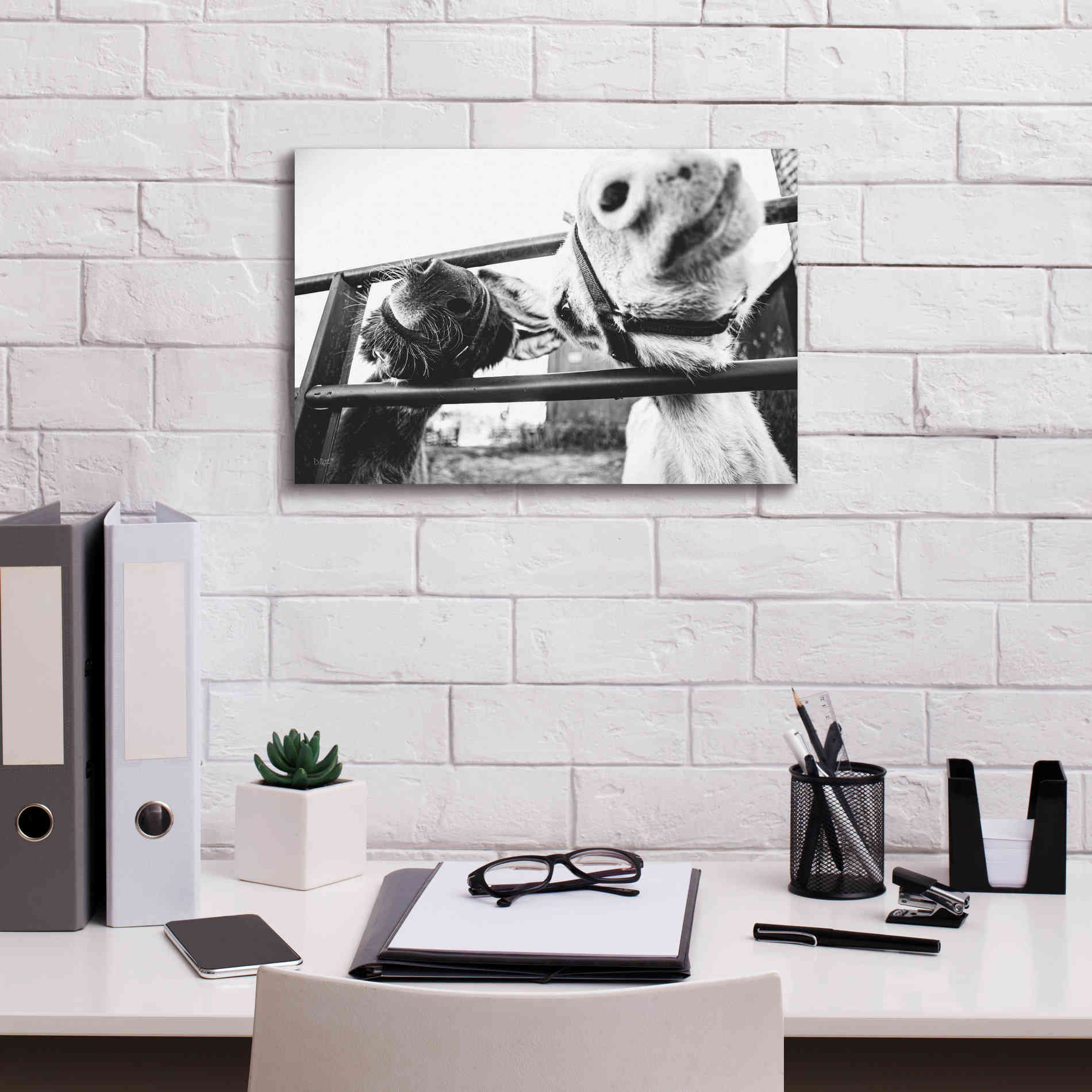 'Feeding Donkeys' by Donnie Quillen Canvas Wall Art,18 x 12