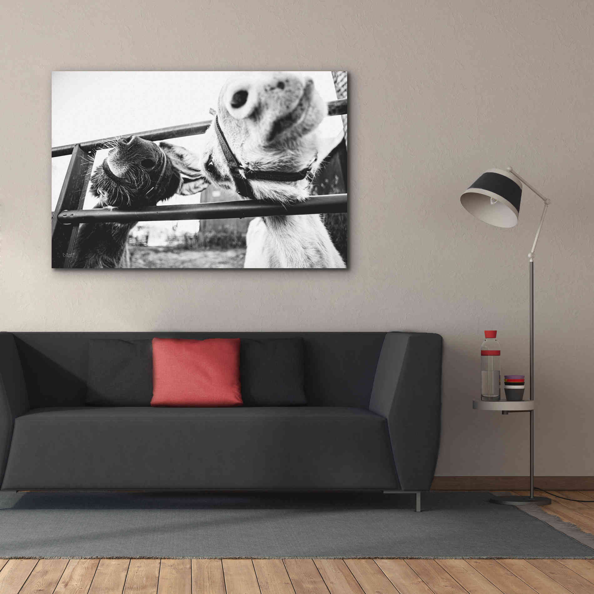 'Feeding Donkeys' by Donnie Quillen Canvas Wall Art,60 x 40