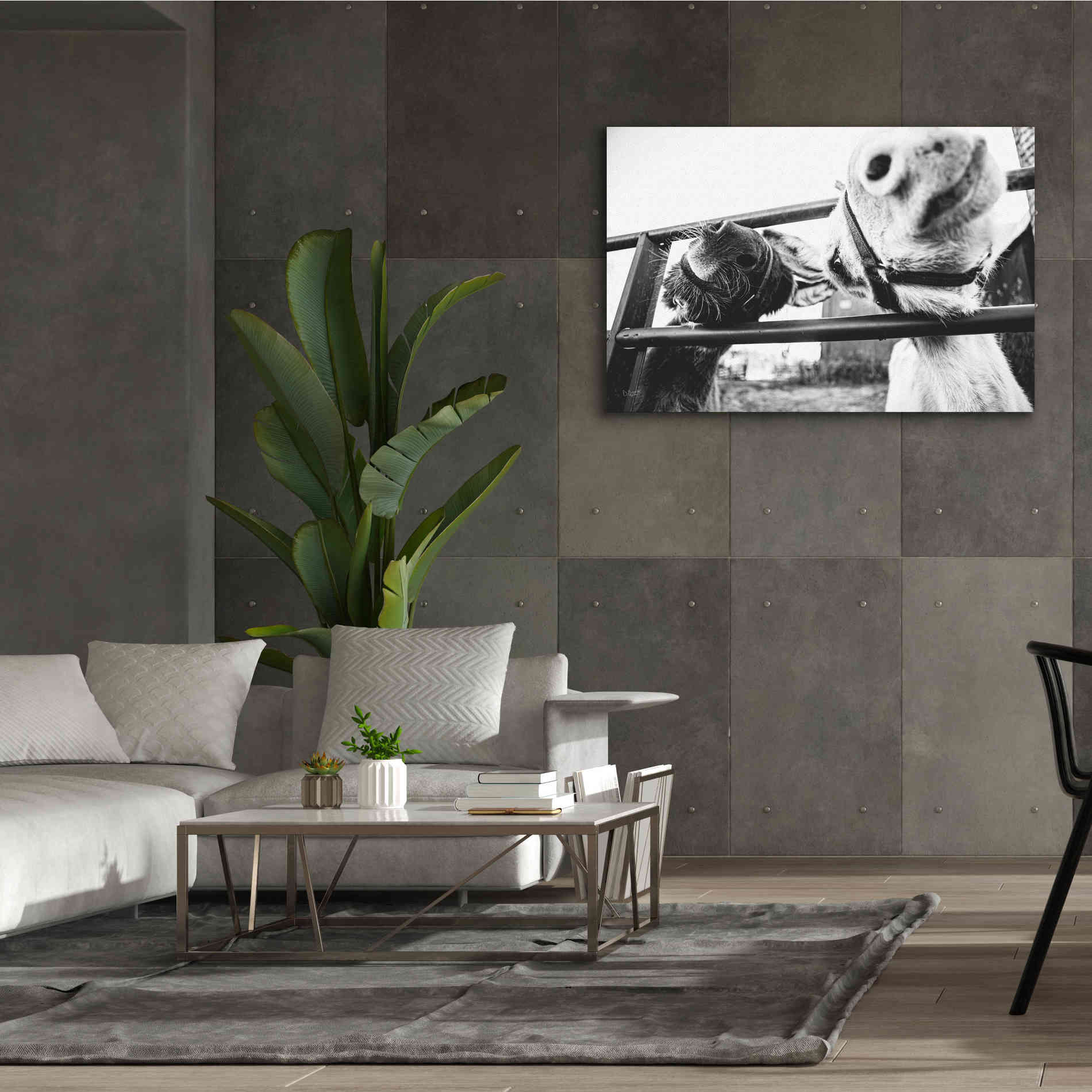 'Feeding Donkeys' by Donnie Quillen Canvas Wall Art,60 x 40