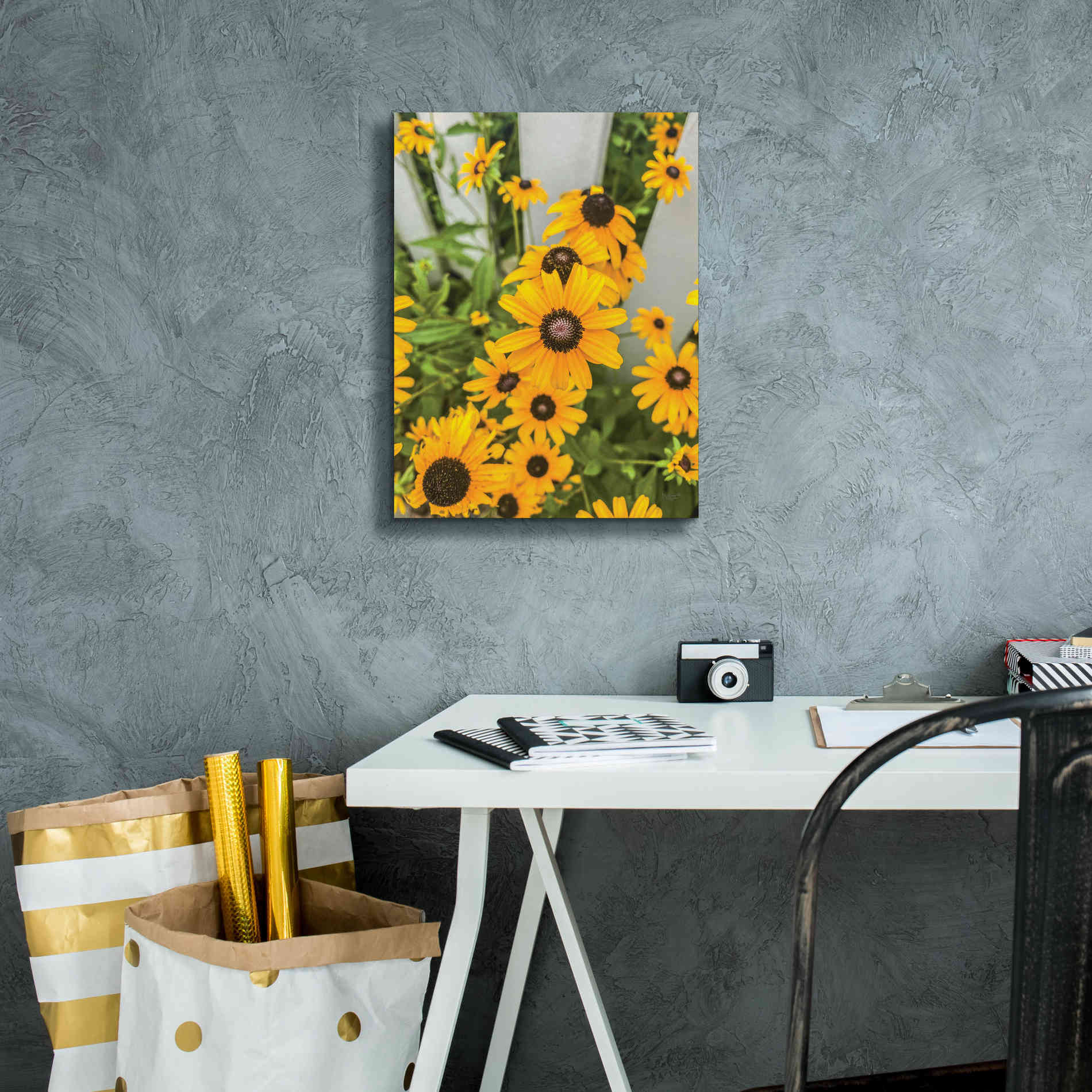 'Bed of Yellow' by Donnie Quillen Canvas Wall Art,12 x 16