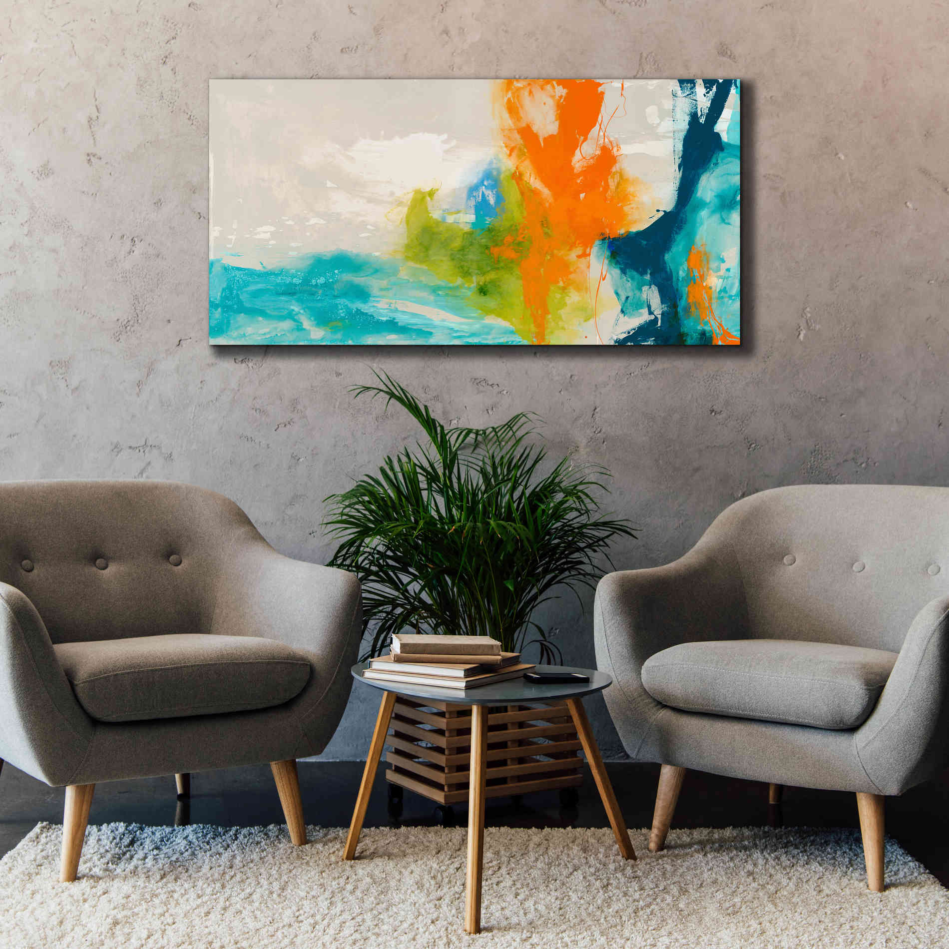 'Tidal Abstract I' by Sisa Jasper Canvas Wall Art,60 x 30