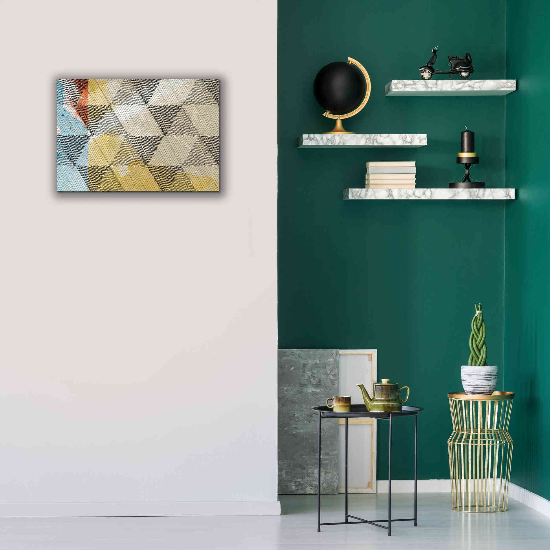 'Geo Now Sketch I' by Sisa Jasper Canvas Wall Art,26 x 18