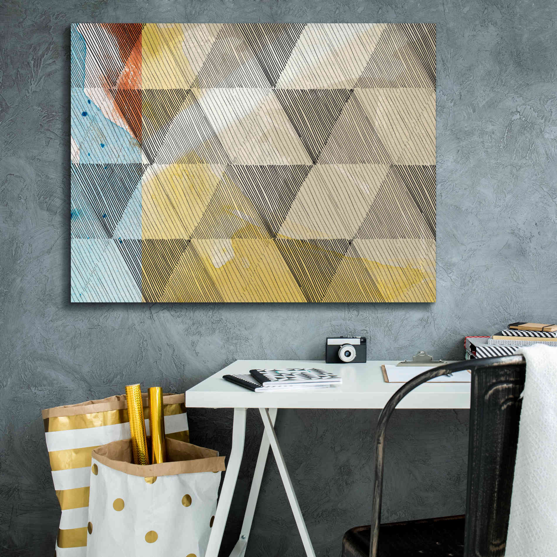 'Geo Now Sketch I' by Sisa Jasper Canvas Wall Art,34 x 26