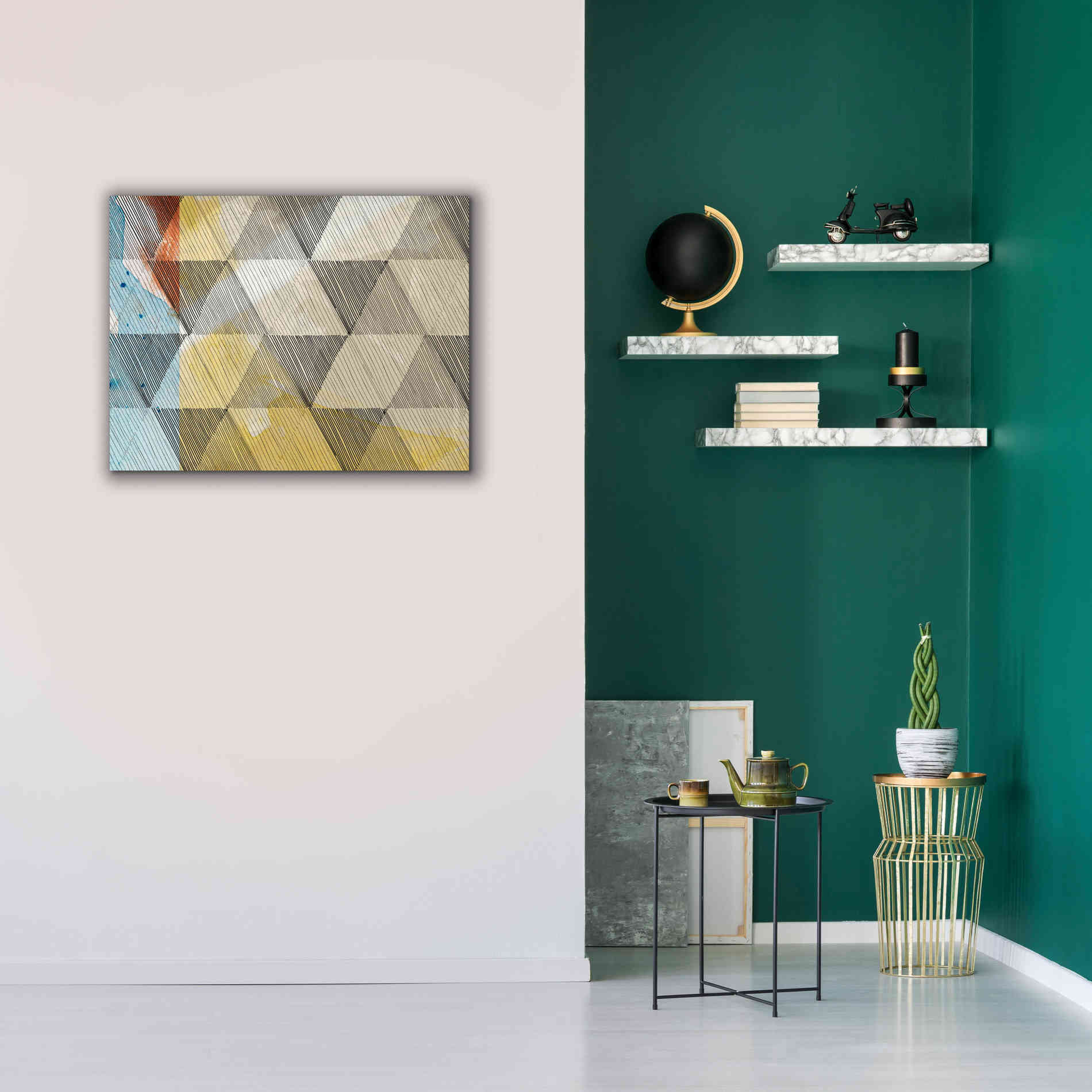 'Geo Now Sketch I' by Sisa Jasper Canvas Wall Art,34 x 26