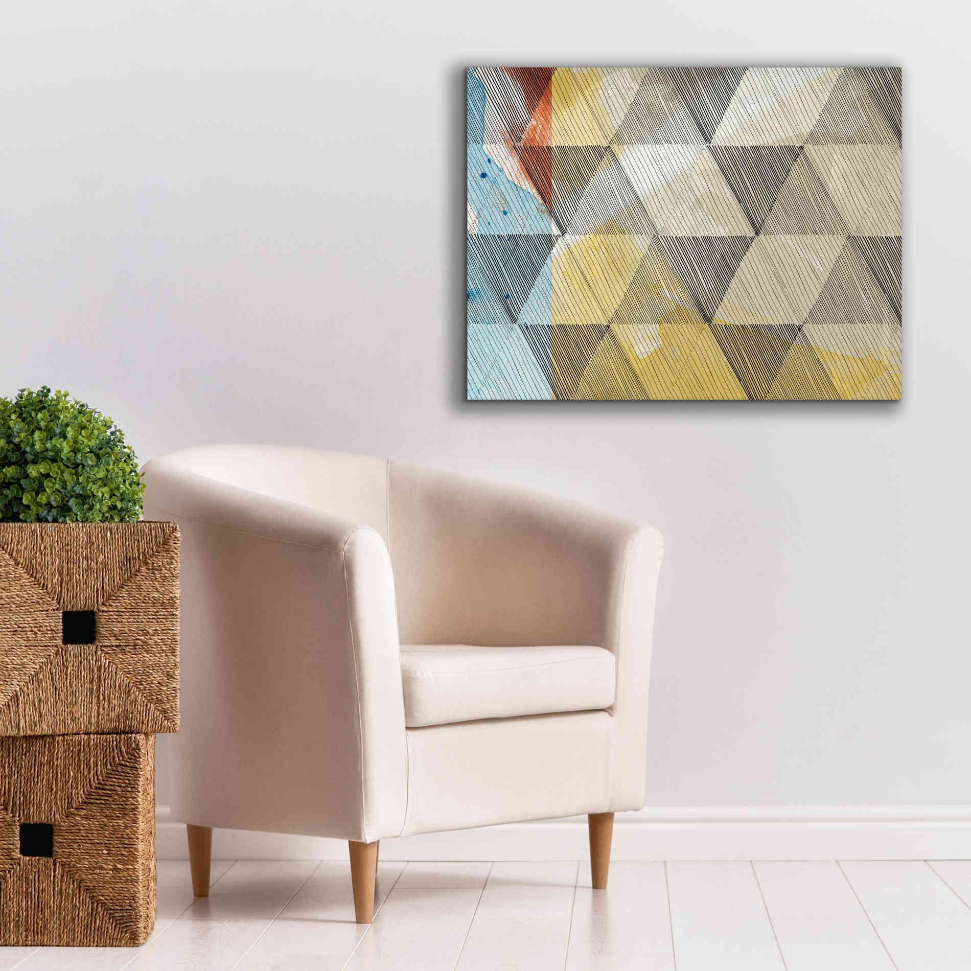 'Geo Now Sketch I' by Sisa Jasper Canvas Wall Art,34 x 26