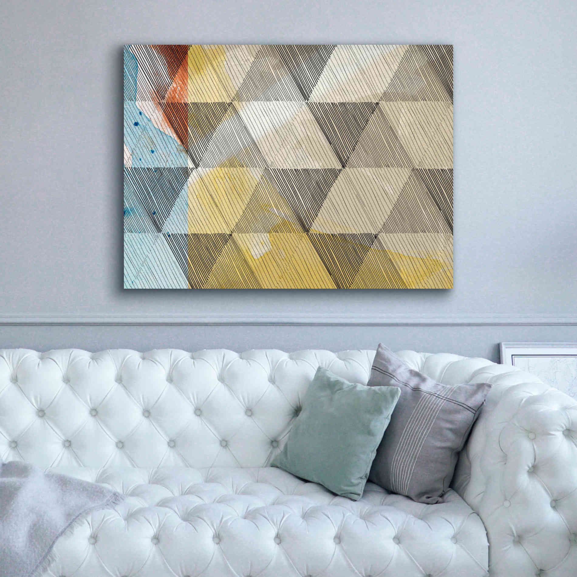 'Geo Now Sketch I' by Sisa Jasper Canvas Wall Art,54 x 40
