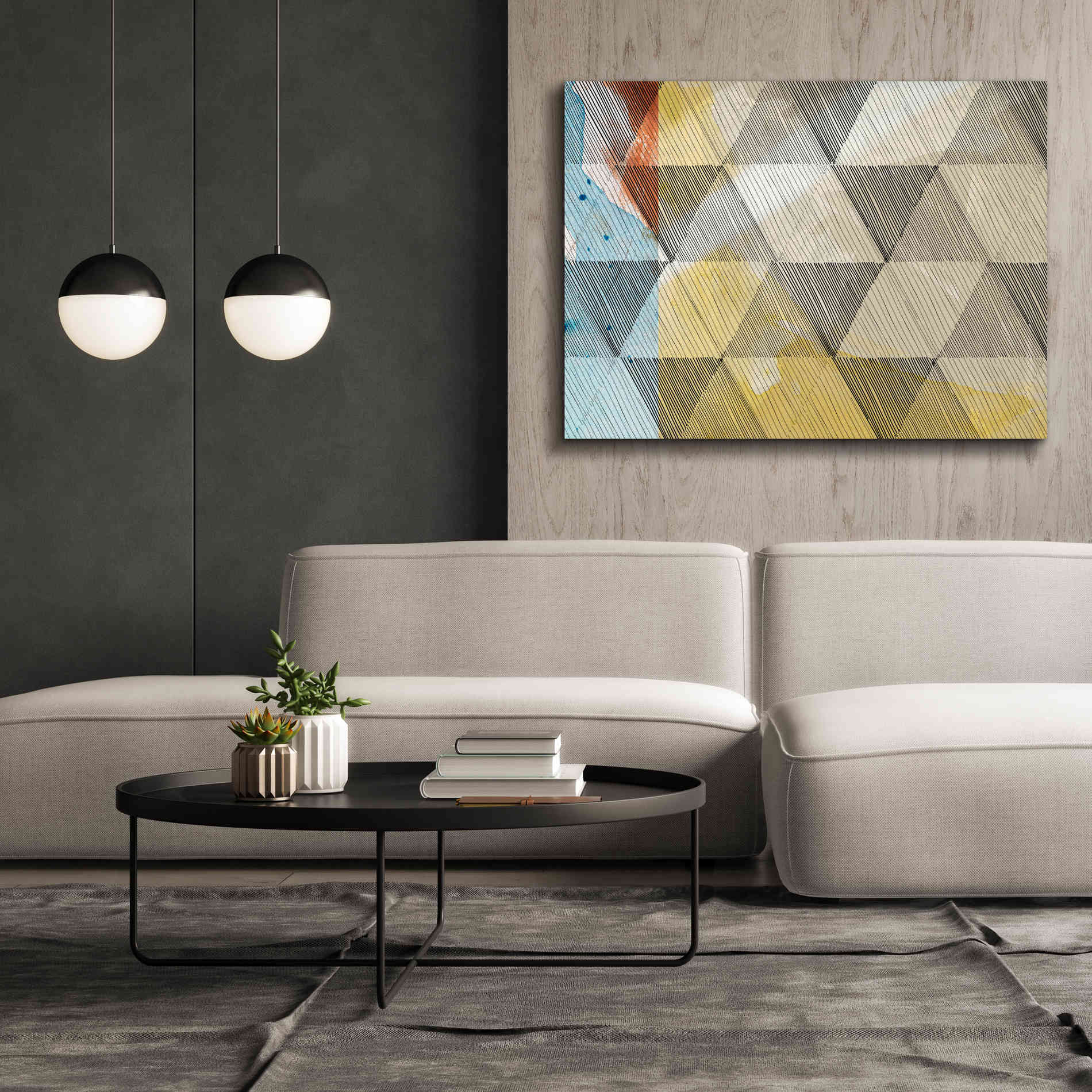 'Geo Now Sketch I' by Sisa Jasper Canvas Wall Art,54 x 40