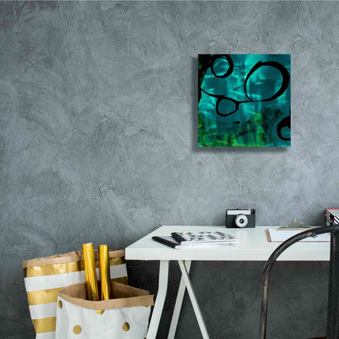 Image of 'Turquoise Element II' by Sisa Jasper Canvas Wall Art,12 x 12