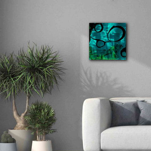 Image of 'Turquoise Element II' by Sisa Jasper Canvas Wall Art,18 x 18