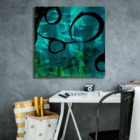 Image of 'Turquoise Element II' by Sisa Jasper Canvas Wall Art,26 x 26
