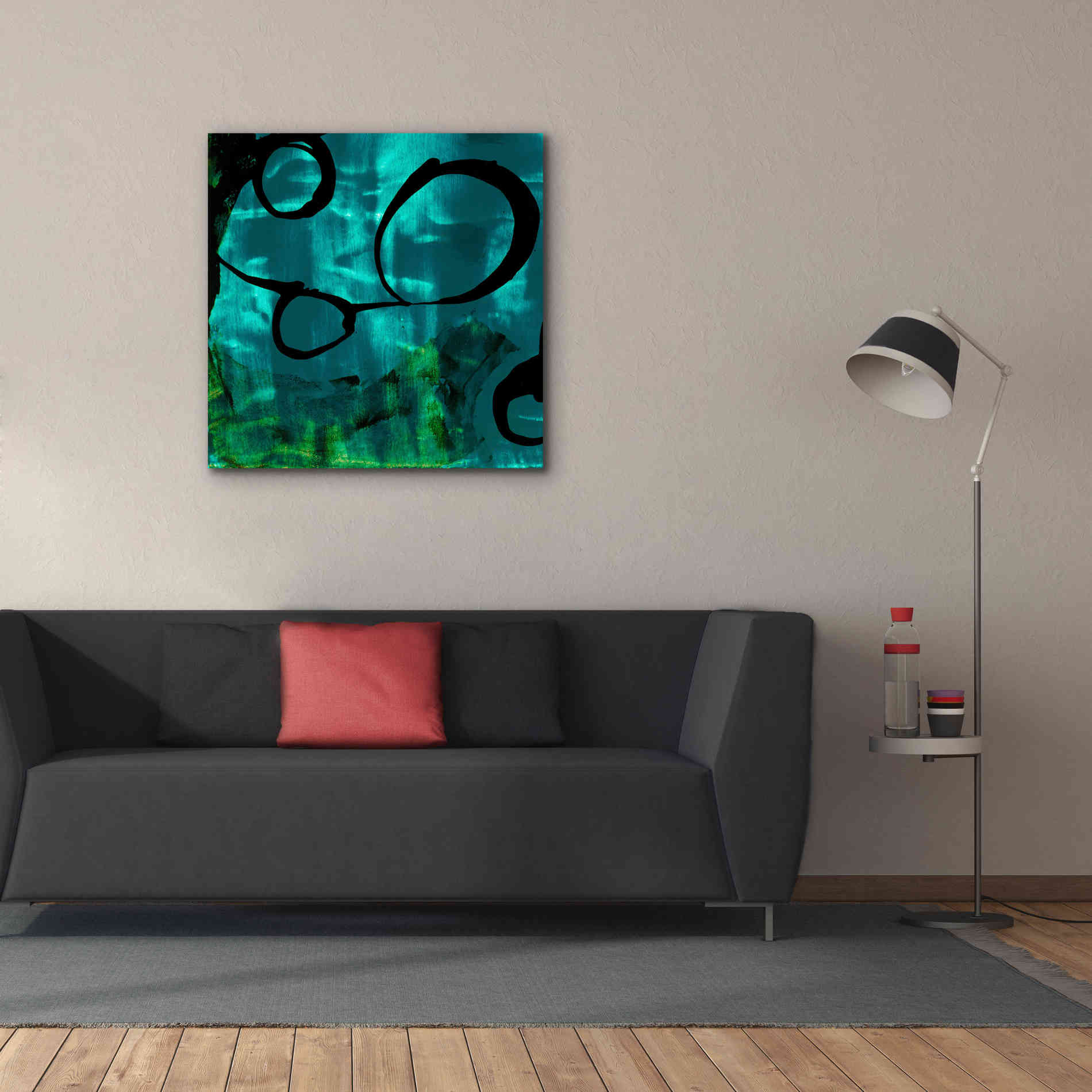 'Turquoise Element II' by Sisa Jasper Canvas Wall Art,37 x 37
