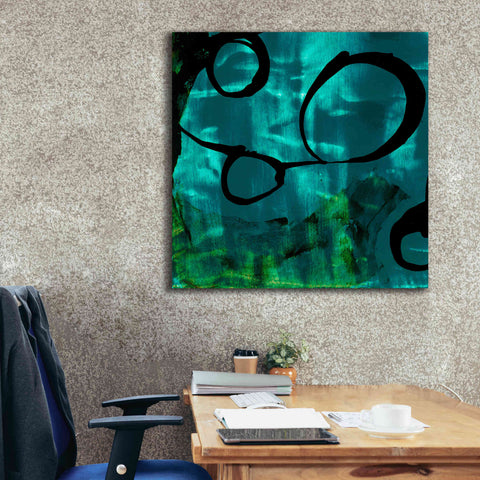 Image of 'Turquoise Element II' by Sisa Jasper Canvas Wall Art,37 x 37