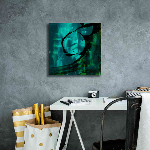 Image of 'Turquoise Element III' by Sisa Jasper Canvas Wall Art,18 x 18