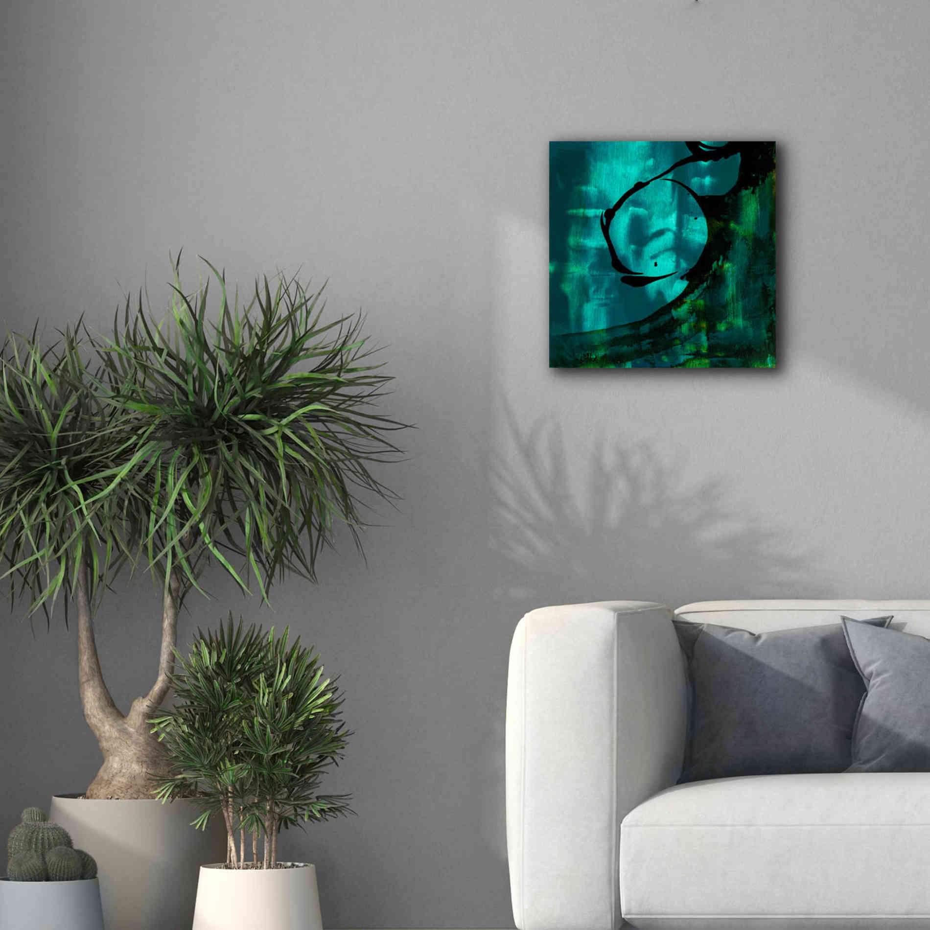 'Turquoise Element III' by Sisa Jasper Canvas Wall Art,18 x 18