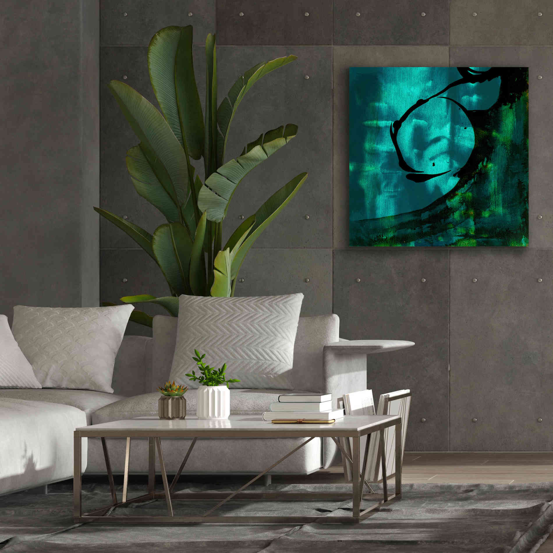 'Turquoise Element III' by Sisa Jasper Canvas Wall Art,37 x 37