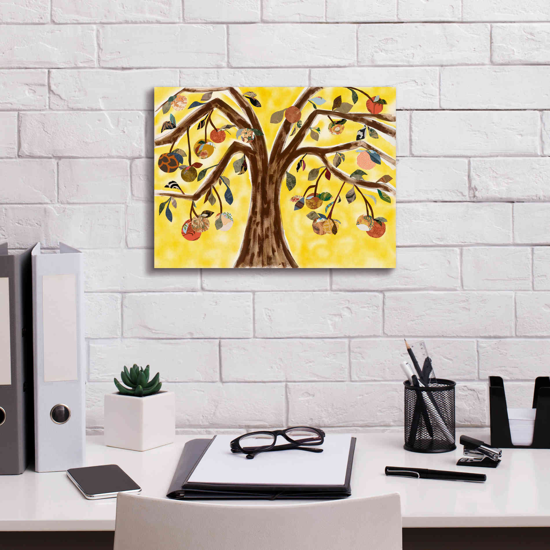 'Yellow Orange Tree' by Sisa Jasper Canvas Wall Art,16 x 12