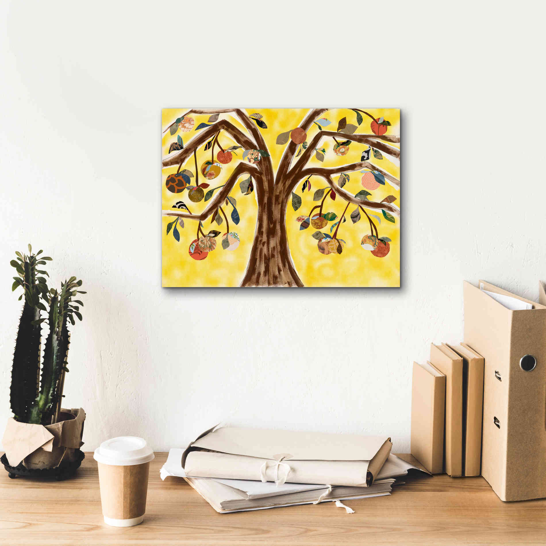 'Yellow Orange Tree' by Sisa Jasper Canvas Wall Art,16 x 12