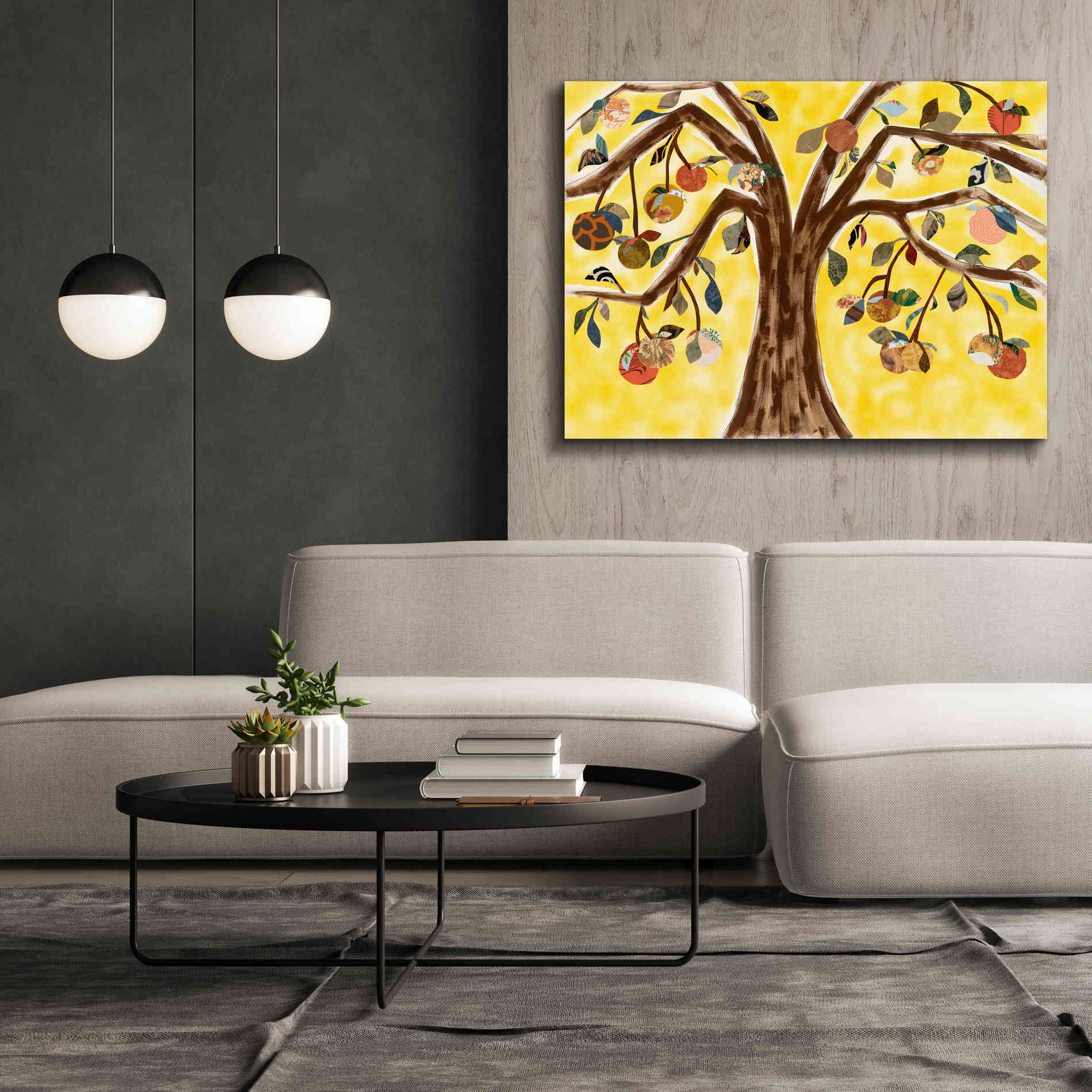 'Yellow Orange Tree' by Sisa Jasper Canvas Wall Art,54 x 40